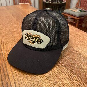 Wafle Gear Black Snapback Mesh Back Trucker Hat Cap by Big Accessories